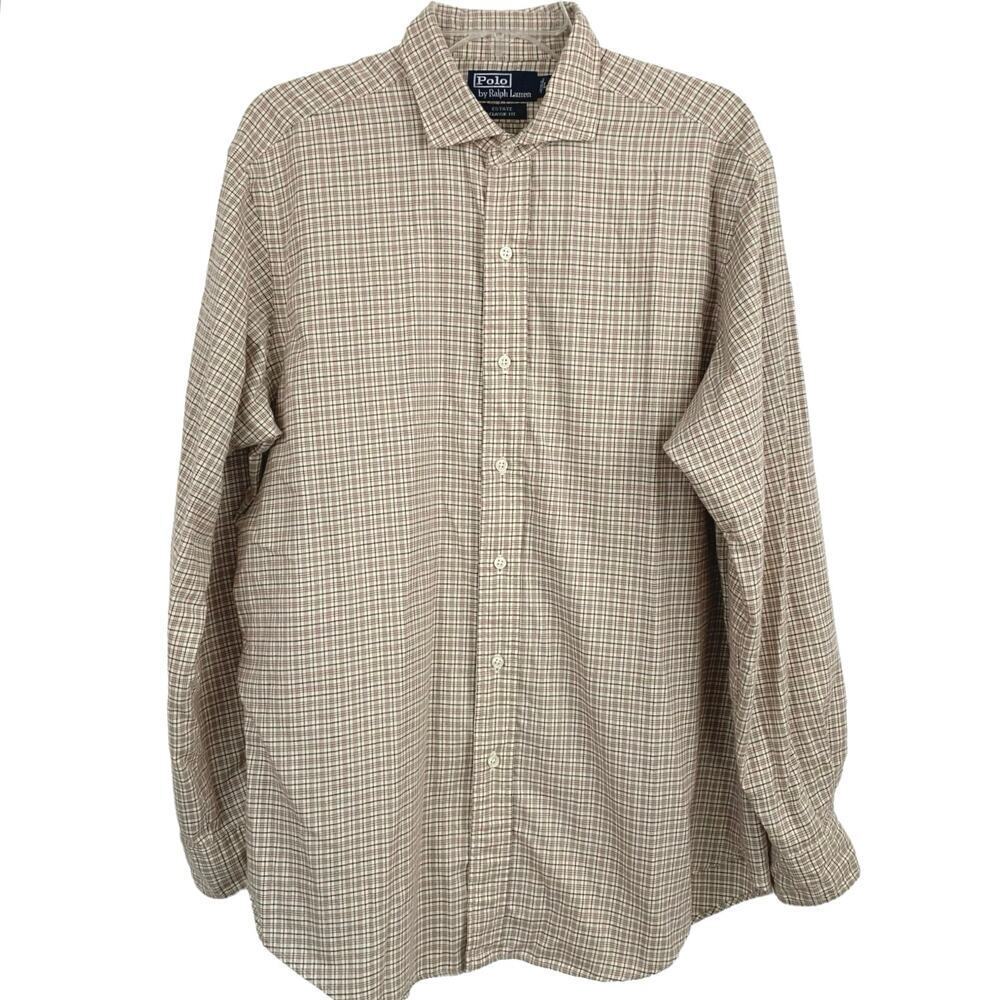 Polo Ralph Lauren Plaid Button Down Shirt Classic Preppy Men Large